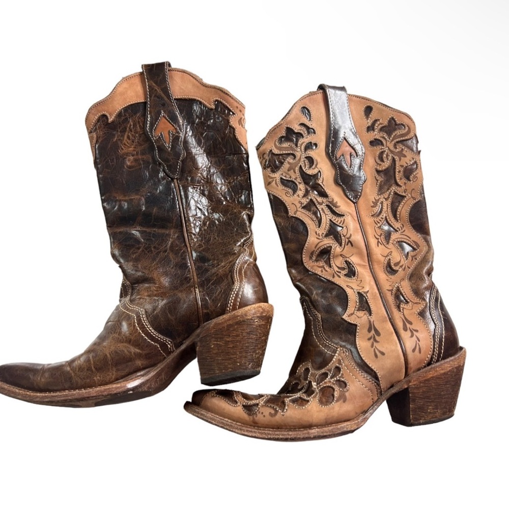 Corral Boots Western Inlay Cowboy Boots - Picture 2 of 8